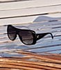 Color:Black - Image 5 - Women's CA3007S 99mm Shield Sunglasses