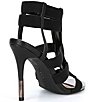 Color:Black - Image 2 - Kunning Front Zip Dress Sandals