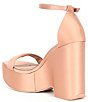 Color:Beige - Image 3 - Sculpt Wedge Dress Platform Sandals