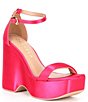 Color:Fuschia - Image 1 - Sculpt Wedge Dress Platform Sandals
