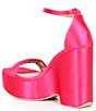 Color:Fuschia - Image 3 - Sculpt Wedge Dress Platform Sandals