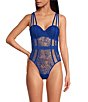 Color:Sapphire Sky - Image 1 - Anika Lace Sweetheart Neck Contour Cup Strappy Bodysuit