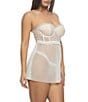 Cassandra Margot Longline Strapless Babydoll & G-String, Color:Cloud Dancer - Image 4
