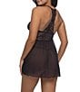 Cassandra Renee Lace Mesh V-Neck Racerback Babydoll Set - Image 2