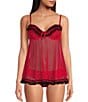Color:Red - Image 1 - Ruffles Galore Babydoll Set