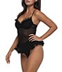 Cassandra Veil Ruffle Teddy Sleeveless Bodysuit - Image 3