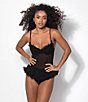 Cassandra Veil Ruffle Teddy Sleeveless Bodysuit - Image 4