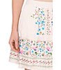 Color:New Ivory - Image 3 - A-Line Floral Mini Skirt