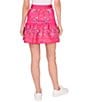Color:Beetroot Pink - Image 2 - A-Line Floral Mini Skirt