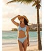 CeCe Body Bank Solid Rose Texture Front Bow Bralette Swim Top - Image 6