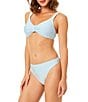 CeCe Body Bank Solid Rose Texture Front Bow Bralette Swim Top - Image 4