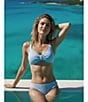 CeCe Body Bank Solid Rose Texture Front Bow Bralette Swim Top - Image 5
