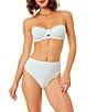 CeCe Checkered Charm Underwire Bra Bandeau Swim Top & Checkered Charm Low-Rise Hipster Swim Bottom - Image 1