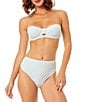 CeCe Checkered Charm Underwire Bra Bandeau Swim Top - Image 5