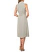 Color:Dusty Olive - Image 2 - Collared Neck Sleeveless Button Front Midi Dress