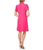 CeCe Collared V-Neck Short Sleeve Shift Dress, Color:Bright Rose - Image 2