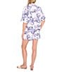 CeCe Coordinating Floral Print Drawstring Pull On Shorts, Color:Ultra White - Image 5
