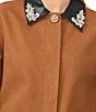 CeCe Embellished Collar Zip Up Barn Jacket - Image 4