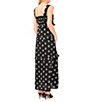 Color:Rich Black - Image 2 - Floral Embroidered Tiered Sleeveless Square Neck Maxi Dress