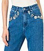 CeCe Full Length Embellished Denim Jeans - Image 3