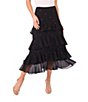 CeCe Heart Embroidered Ruffle Midi Skirt, Color:Rich Black - Image 1