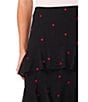 CeCe Heart Embroidered Ruffle Midi Skirt, Color:Rich Black - Image 3
