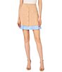 CeCe High Rise Cable Knit Layered Pleated Hem Mini Skirt - Image 1