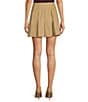 CeCe High Rise Pleated Pearl Trim Mini Skirt - Image 2