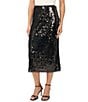 Cece High Rise Sequin Midi Pencil Skirt - Image 1