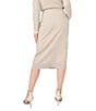 CeCe High-Waist Stitch Side Pull On Heathered Knit Pencil Midi Skirt - Image 2