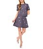 CeCe Knit Embellished Mini A-Line Coordinating Skirt, Color:Grey Night - Image 3