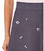 CeCe Knit Embellished Mini A-Line Coordinating Skirt, Color:Grey Night - Image 5