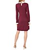CeCe Knit Pearl Collared Long Sleeve Sweater Dress - Image 5