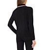 CeCe Knit Point Collar Long Sleeve Rhinestone Embellished Pullover Cardigan - Image 2