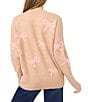 CeCe Knit Round Neck Long Sleeve Bow Sweater - Image 2