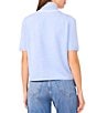 CeCe Knit Tie Neck Short Sleeve Sweater - Image 5