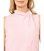 CeCe Knit Tie Neck Sleeveless Tank - Image 3