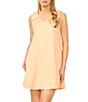 CeCe Linen Blend V-Neck Sleeveless A-Line Dress - Image 3