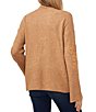 Color:Latte Heather - Image 2 - Long Bell Sleeve Mock Neck Embroidered Sweater