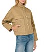 CeCe Long Sleeve Cargo Pearl Button Zip-Up Jacket - Image 1