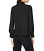 CeCe Long Sleeve Embellished Collar Button Down Crepe Blouse - Image 2