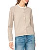 CeCe Long Sleeve Pointelle Trim Button Front Cardigan - Image 1