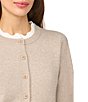 CeCe Long Sleeve Pointelle Trim Button Front Cardigan - Image 3