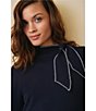 Cece Long Sleeve Tie Neck Sweater - Image 5