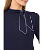 Cece Long Sleeve Tie Neck Sweater - Image 3