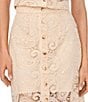 CeCe Paisley Lace Button Front Coordinating Midi Skirt - Image 3