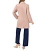 CeCe Peak Lapel Long Sleeve Embellished Single Breasted Coat, Color:Safari - Image 2