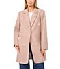 CeCe Peak Lapel Long Sleeve Embellished Single Breasted Coat, Color:Safari - Image 4