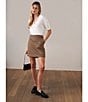 Color:Rich Black - Image 5 - Plaid Jacquard A-Line Coordinating Mini Skirt
