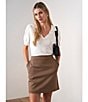 Color:Rich Black - Image 6 - Plaid Jacquard A-Line Coordinating Mini Skirt